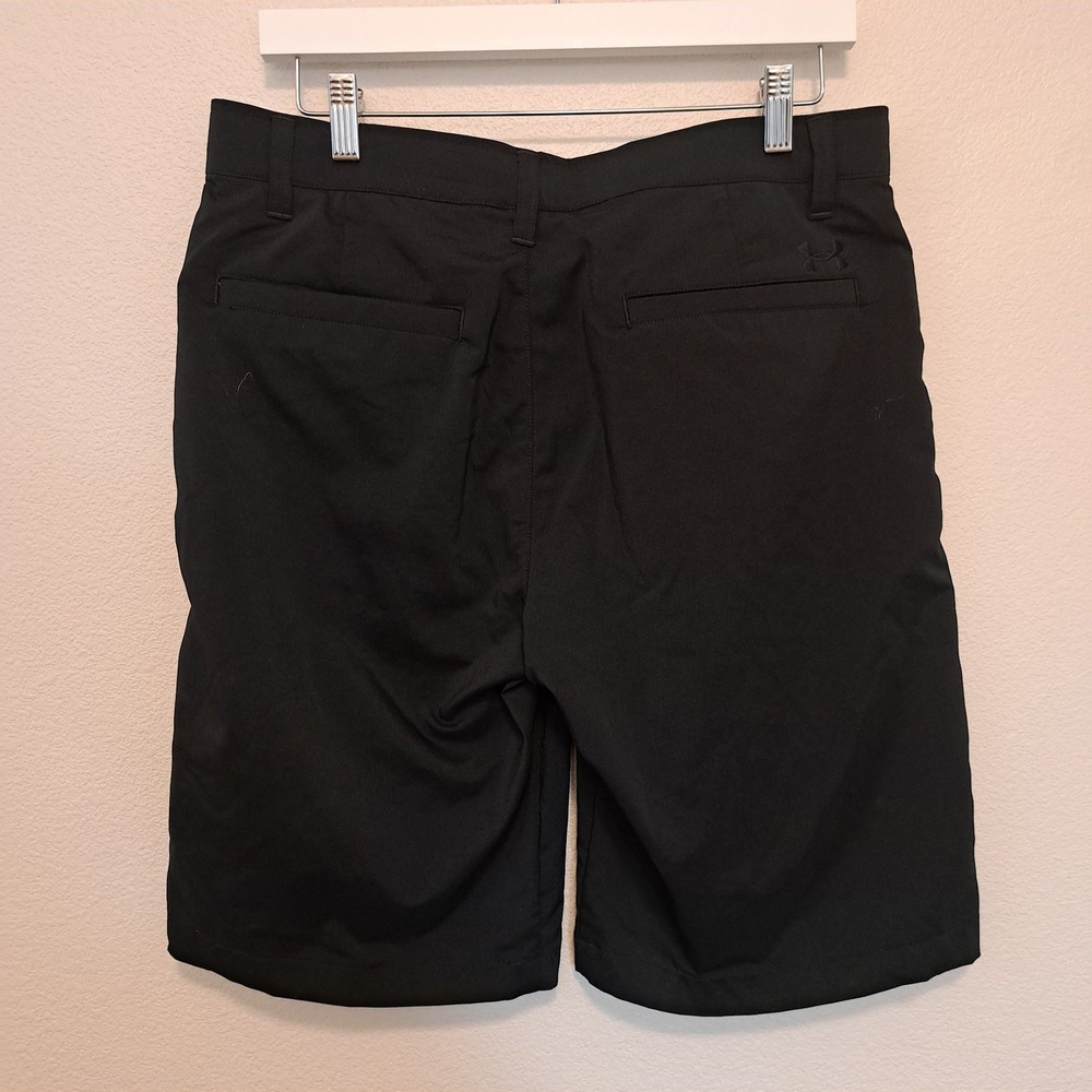 Under Armour Mens HeatGear Performance Golf Shorts Black Size 34 Loose Fit